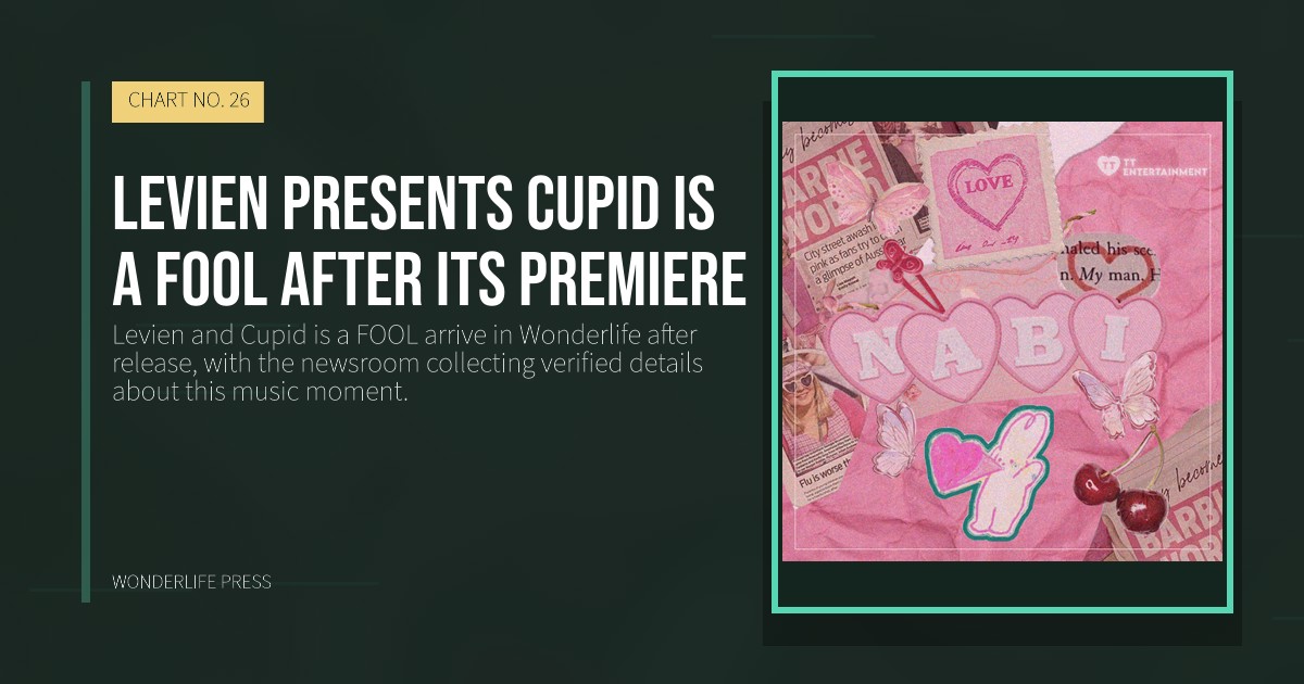Wonderlife Press: Levien presents Cupid is a FOOL after its premiere. release artwork. CHART NO. 26.