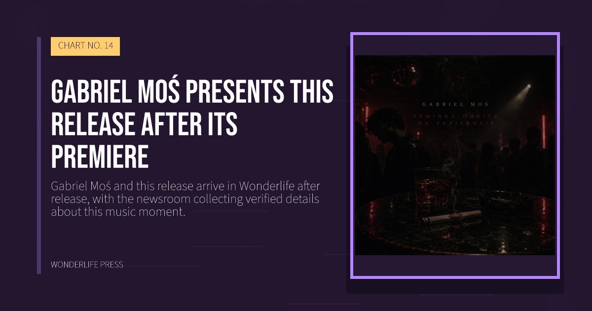 Wonderlife Press: Gabriel Moś presents this release after its premiere. release artwork. CHART NO. 14.