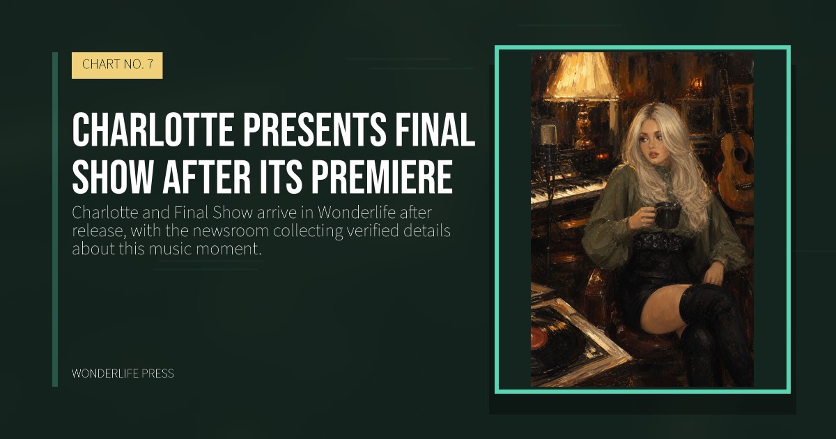 Wonderlife Press: Charlotte presents Final Show after its premiere. release artwork. CHART NO. 7.
