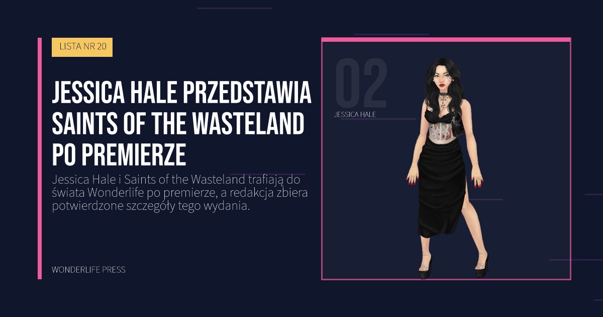 Wonderlife Press: Jessica Hale przedstawia Saints of the Wasteland po premierze. portret artystów. LISTA NR 20.