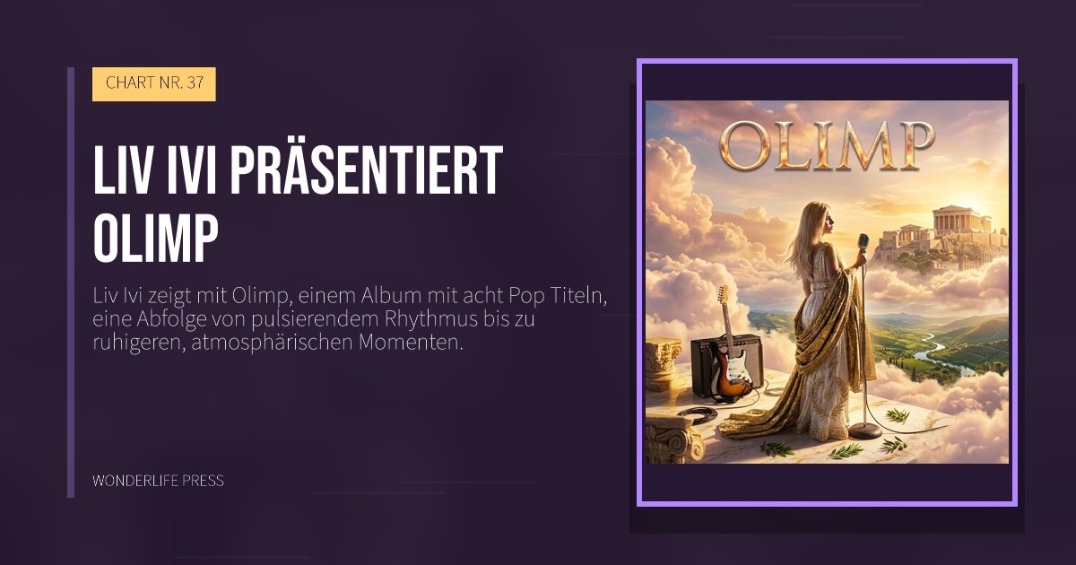 Wonderlife Press: Liv Ivi präsentiert Olimp. Veröffentlichungscover. CHART NR. 37.
