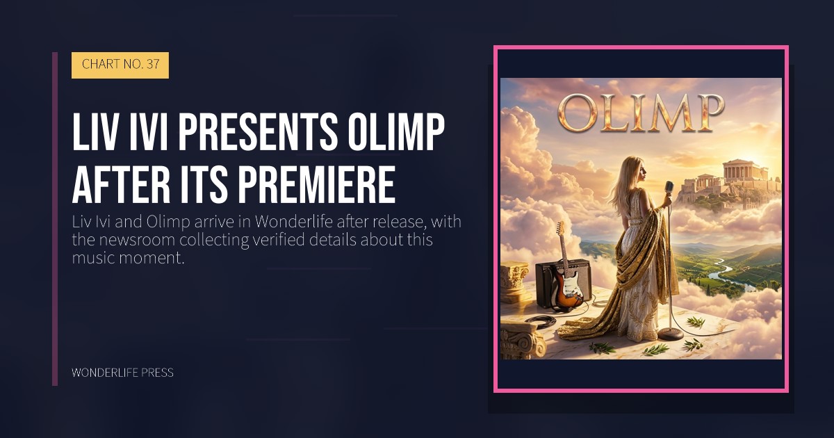 Wonderlife Press: Liv Ivi presents Olimp after its premiere. release artwork. CHART NO. 37.