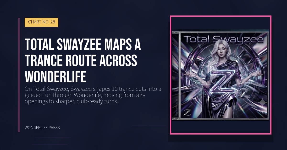 Wonderlife Press: Total Swayzee maps a trance route across Wonderlife. release artwork. CHART NO. 28.