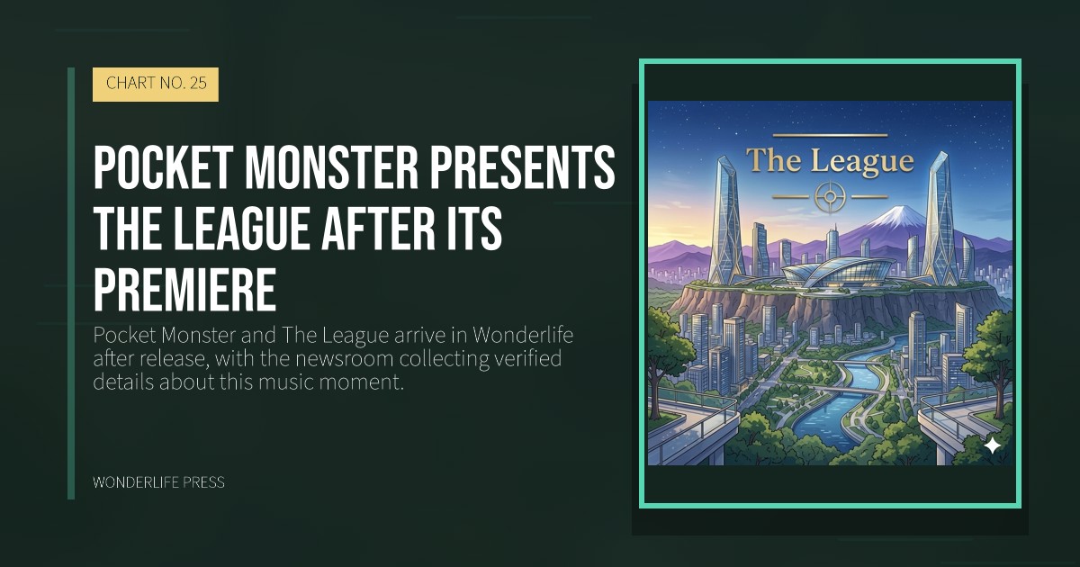 Wonderlife Press: Pocket Monster presents The League after its premiere. release artwork. CHART NO. 25.