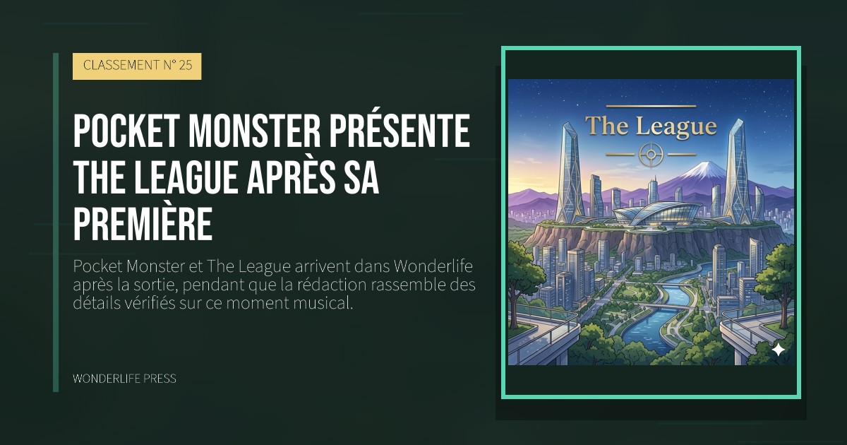 Wonderlife Press: Pocket Monster présente The League après sa première. pochette de la sortie. CLASSEMENT N° 25.