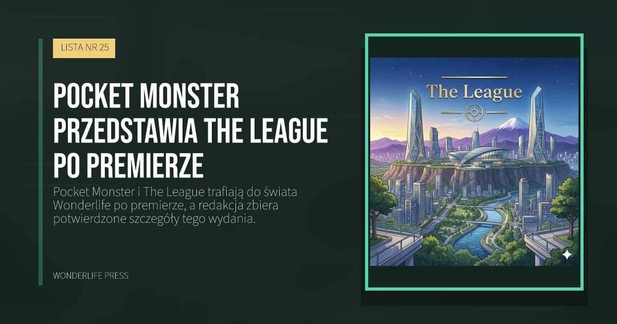 Wonderlife Press: Pocket Monster przedstawia The League po premierze. okładka wydawnictwa. LISTA NR 25.