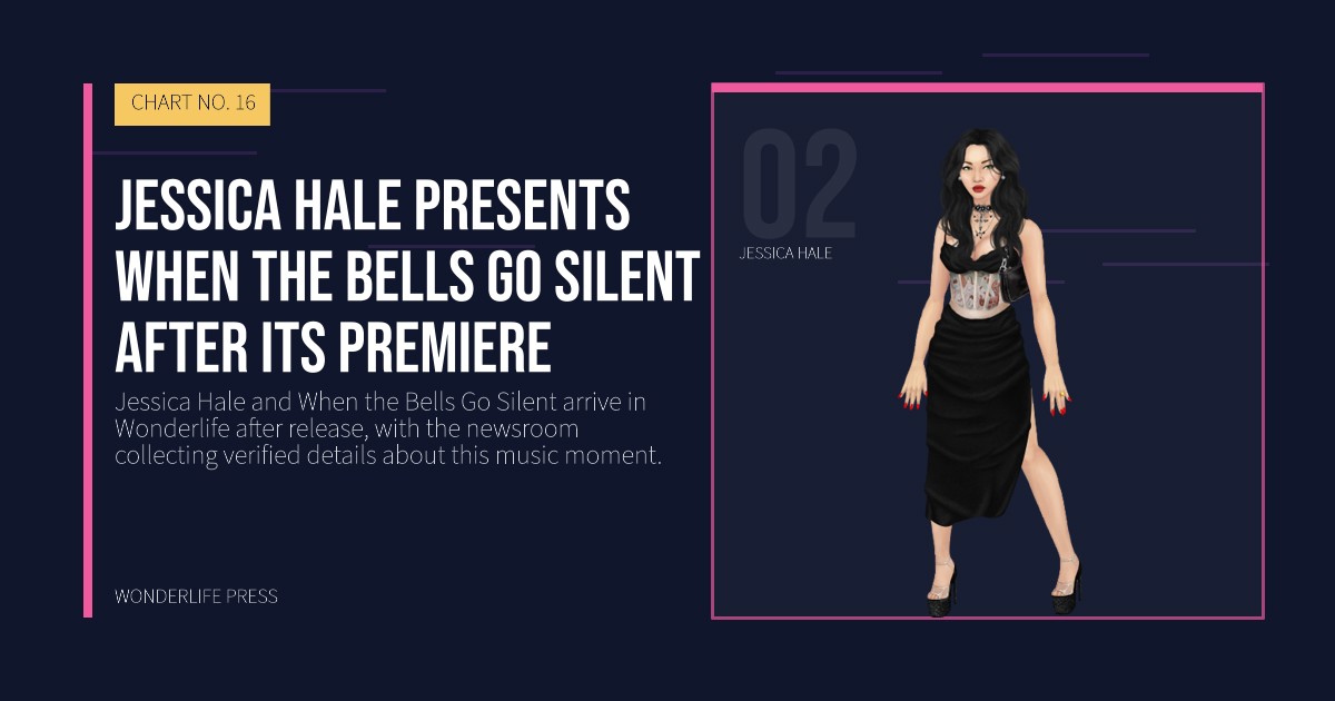 Wonderlife Press: Jessica Hale presents When the Bells Go Silent after its premiere. artist portrait. CHART NO. 16.