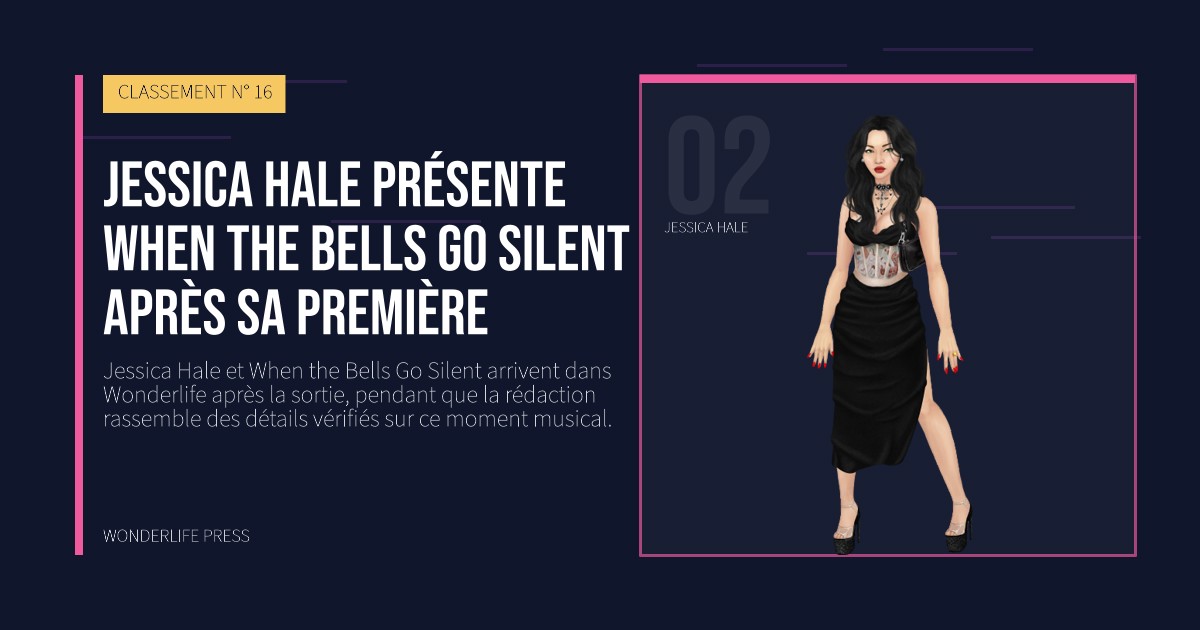 Wonderlife Press: Jessica Hale présente When the Bells Go Silent après sa première. portrait des artistes. CLASSEMENT N° 16.