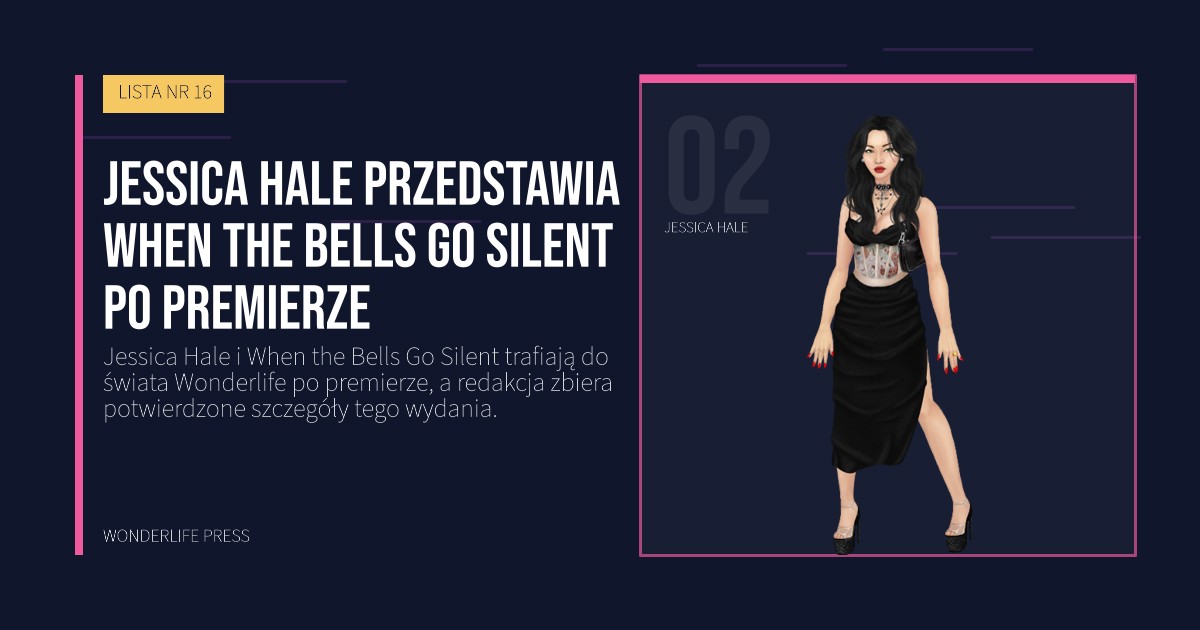 Wonderlife Press: Jessica Hale przedstawia When the Bells Go Silent po premierze. portret artystów. LISTA NR 16.