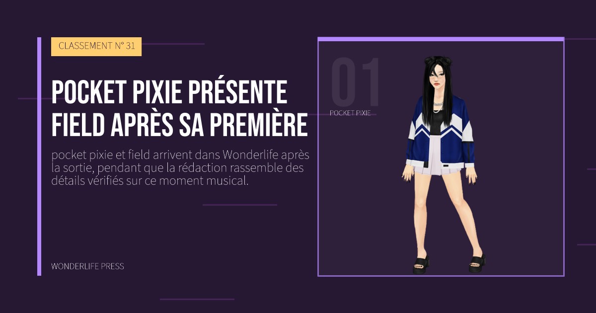 Wonderlife Press: pocket pixie présente field après sa première. portrait des artistes. CLASSEMENT N° 31.