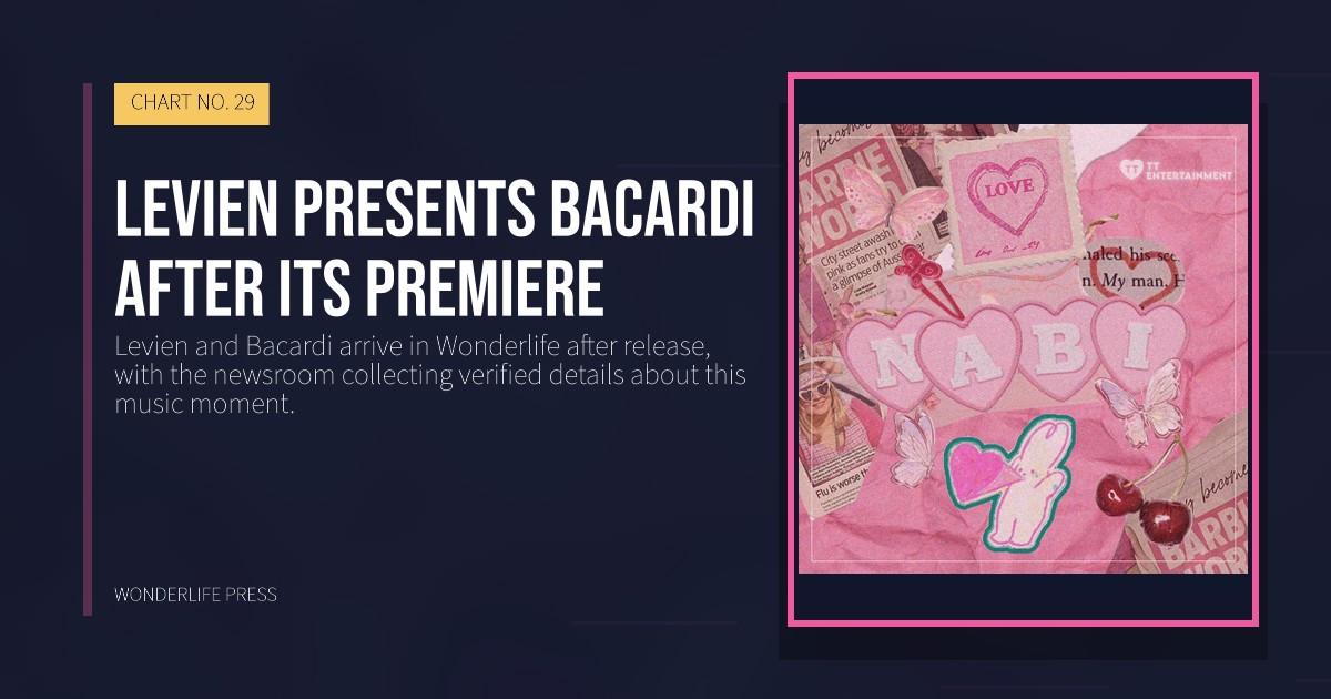 Wonderlife Press: Levien presents Bacardi after its premiere. release artwork. CHART NO. 29.
