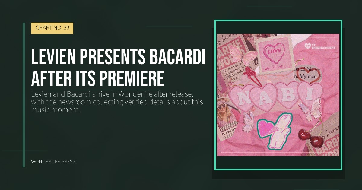 Wonderlife Press: Levien presents Bacardi after its premiere. release artwork. CHART NO. 29.