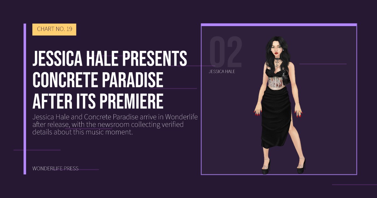 Wonderlife Press: Jessica Hale presents Concrete Paradise after its premiere. artist portrait. CHART NO. 19.