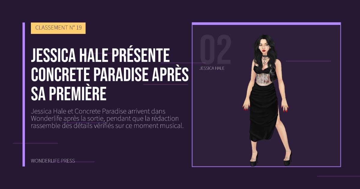 Wonderlife Press: Jessica Hale présente Concrete Paradise après sa première. portrait des artistes. CLASSEMENT N° 19.