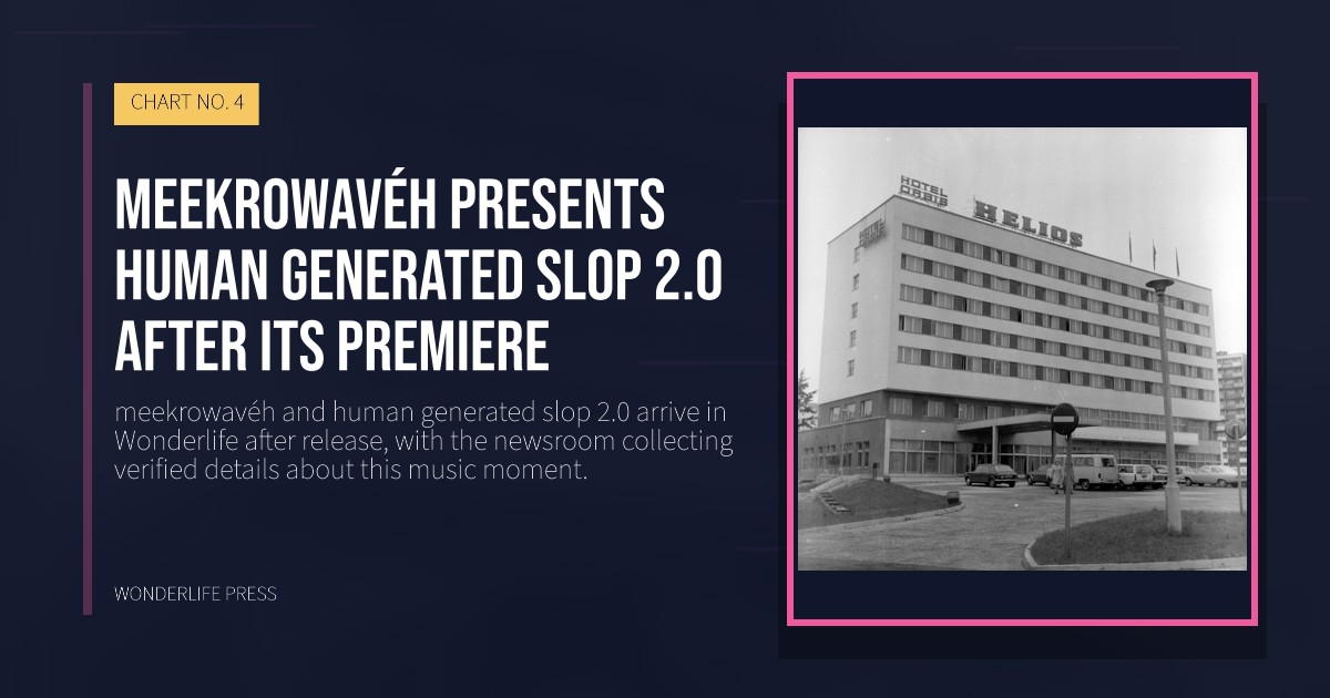 Wonderlife Press: meekrowavéh presents human generated slop 2.0 after its premiere. release artwork. CHART NO. 4.