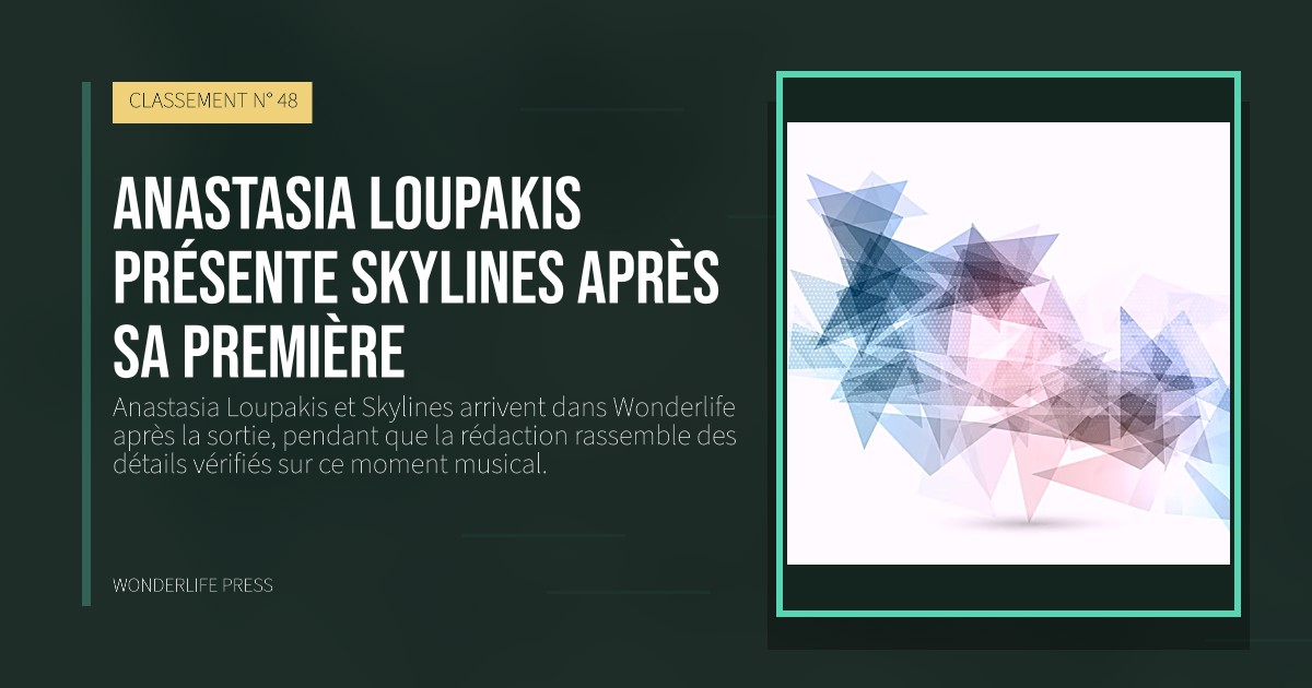 Wonderlife Press: Anastasia Loupakis présente Skylines après sa première. pochette de la sortie. CLASSEMENT N° 48.