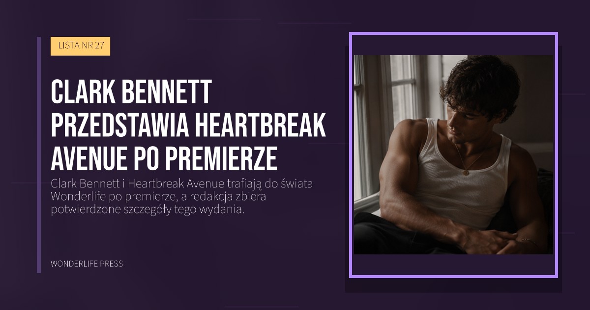 Wonderlife Press: Clark Bennett przedstawia Heartbreak Avenue po premierze. okładka wydawnictwa. LISTA NR 27.