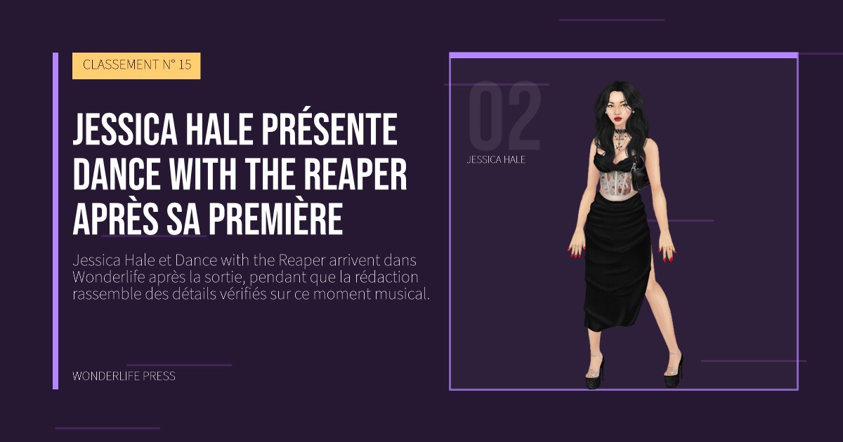 Wonderlife Press: Jessica Hale présente Dance with the Reaper après sa première. portrait des artistes. CLASSEMENT N° 15.