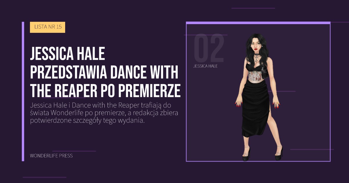 Wonderlife Press: Jessica Hale przedstawia Dance with the Reaper po premierze. portret artystów. LISTA NR 15.