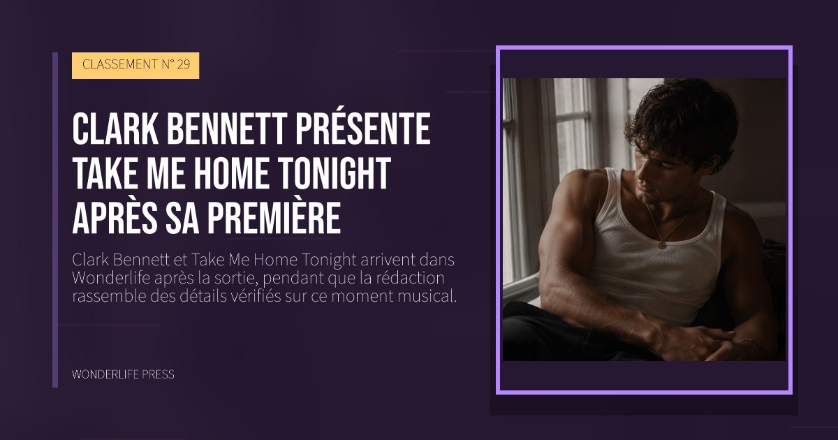 Wonderlife Press: Clark Bennett présente Take Me Home Tonight après sa première. pochette de la sortie. CLASSEMENT N° 29.