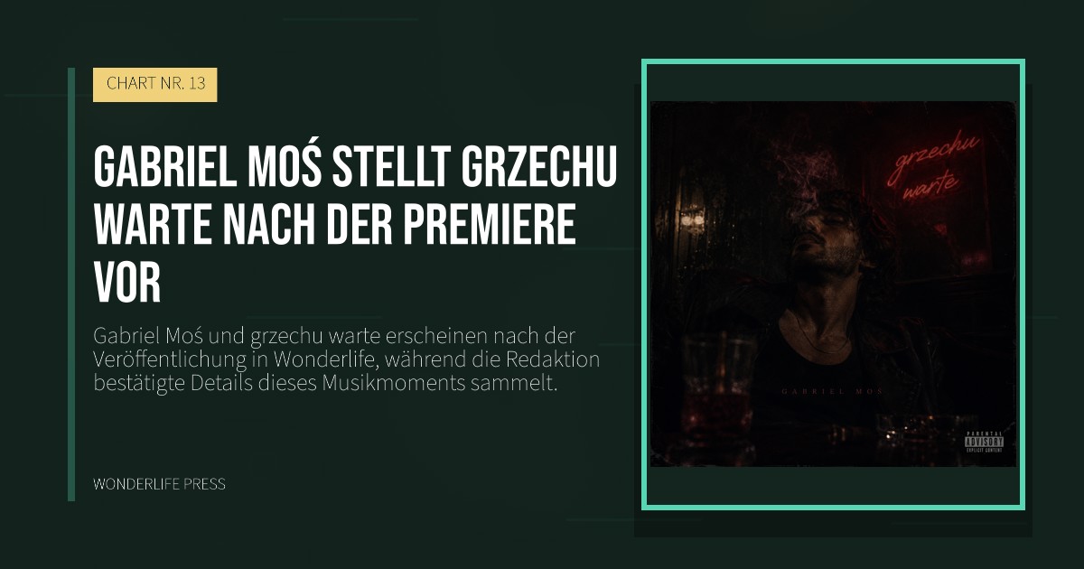 Wonderlife Press: Gabriel Moś stellt grzechu warte nach der Premiere vor. Veröffentlichungscover. CHART NR. 13.