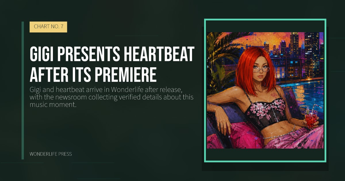 Wonderlife Press: Gigi presents heartbeat after its premiere. release artwork. CHART NO. 7.