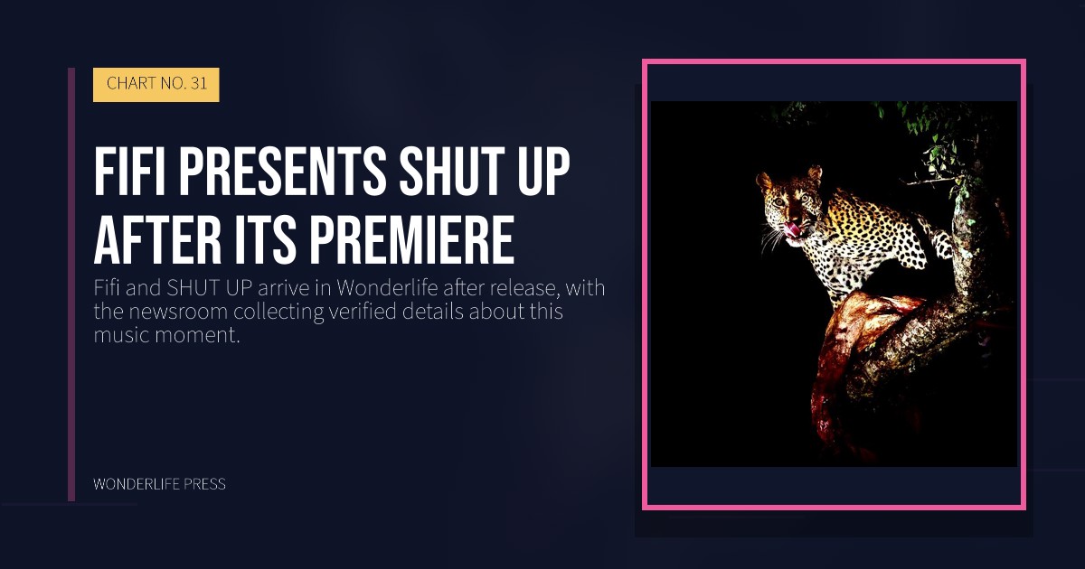 Wonderlife Press: Fifi presents SHUT UP after its premiere. release artwork. CHART NO. 31.