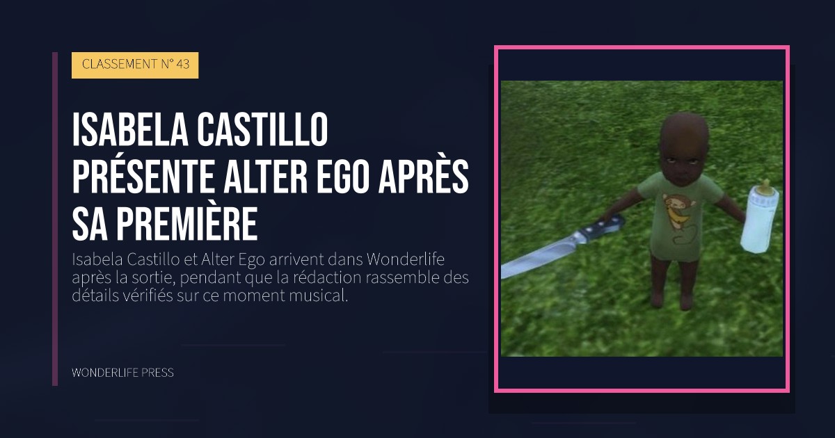 Wonderlife Press: Isabela Castillo présente Alter Ego après sa première. pochette de la sortie. CLASSEMENT N° 43.