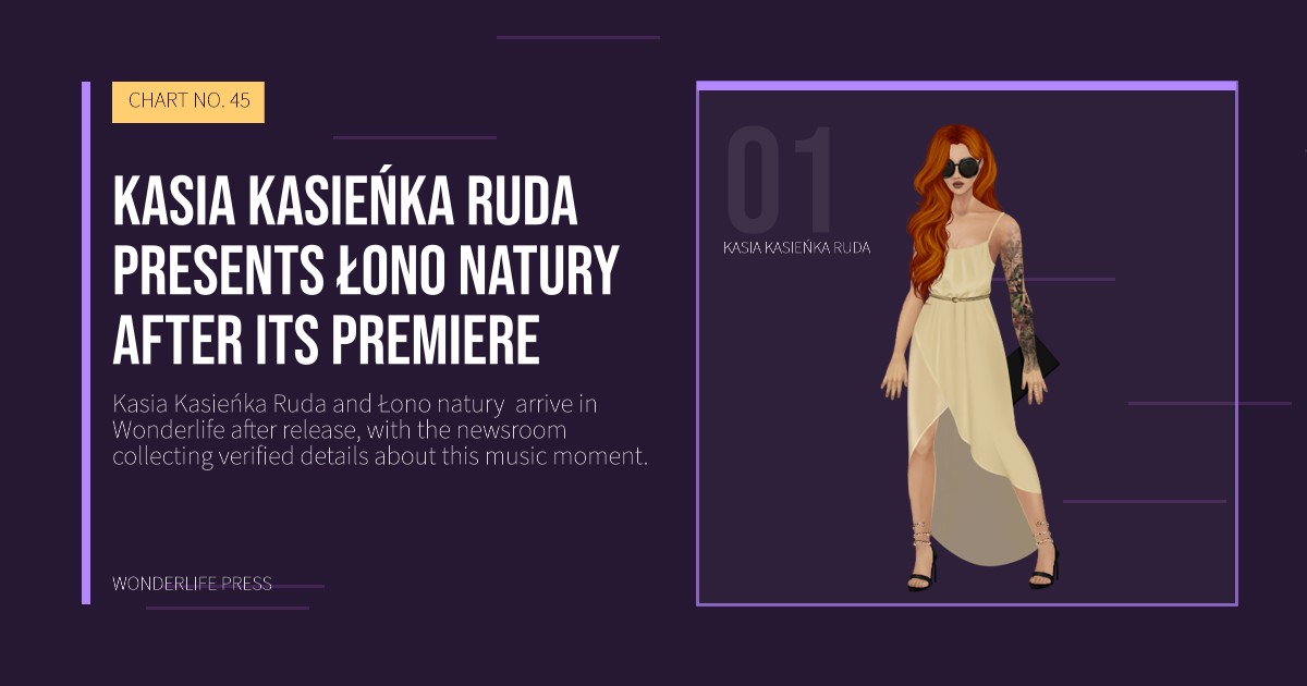 Wonderlife Press: Kasia Kasieńka Ruda presents Łono natury  after its premiere. artist portrait. CHART NO. 45.