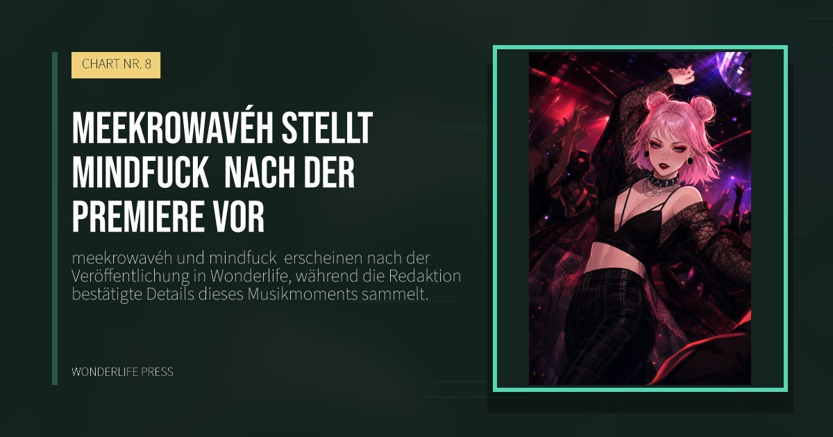 Wonderlife Press: meekrowavéh stellt mindfuck  nach der Premiere vor. Veröffentlichungscover. CHART NR. 8.