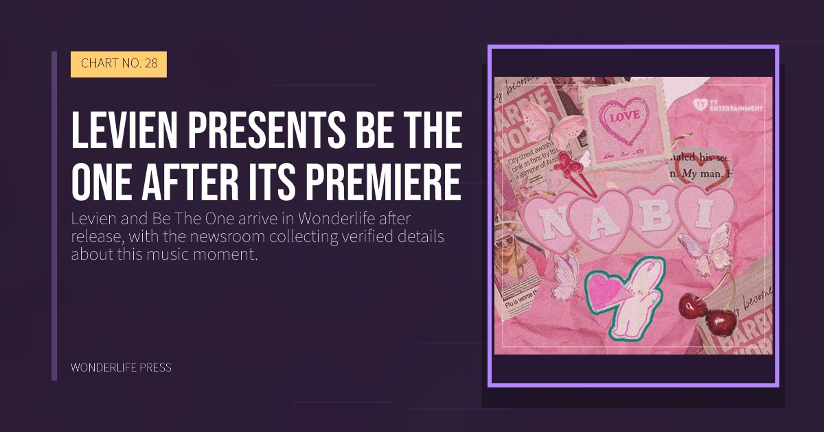 Wonderlife Press: Levien presents Be The One after its premiere. release artwork. CHART NO. 28.