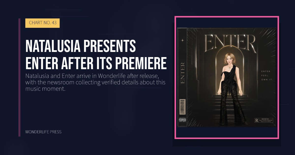 Wonderlife Press: Natalusia presents Enter after its premiere. release artwork. CHART NO. 43.