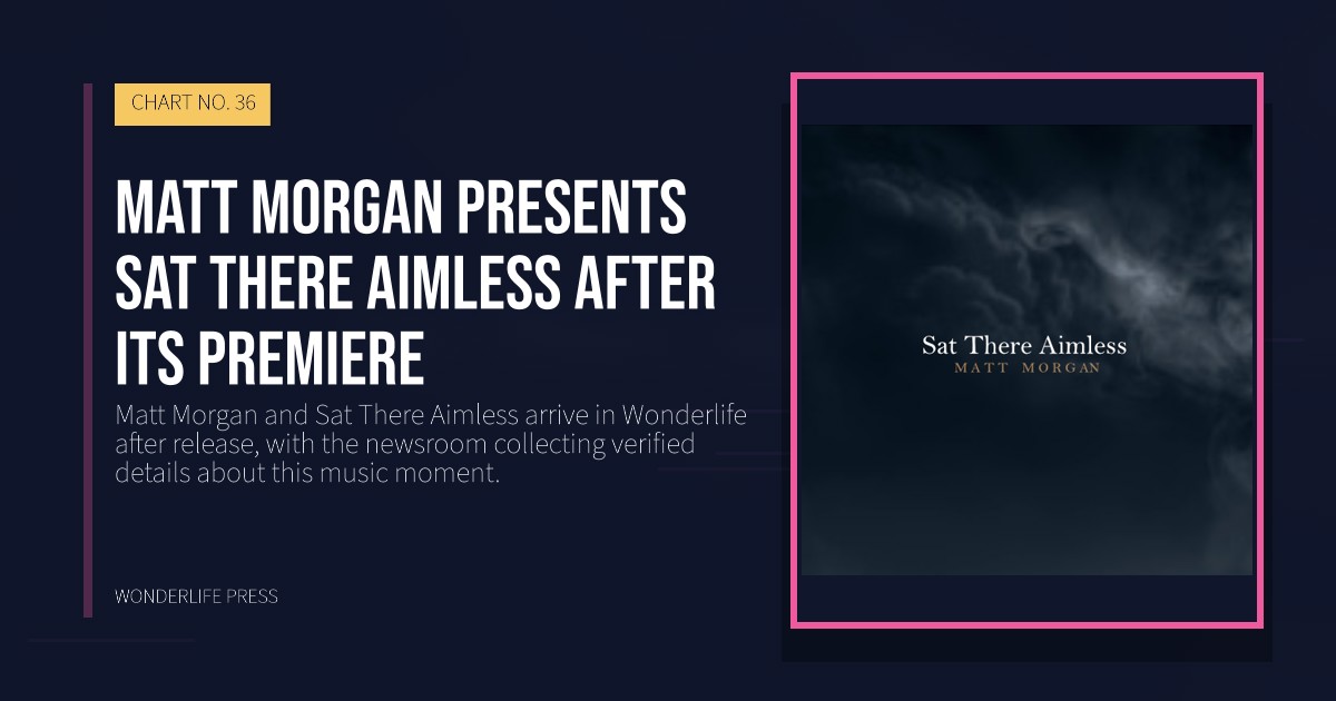 Wonderlife Press: Matt Morgan presents Sat There Aimless after its premiere. release artwork. CHART NO. 36.