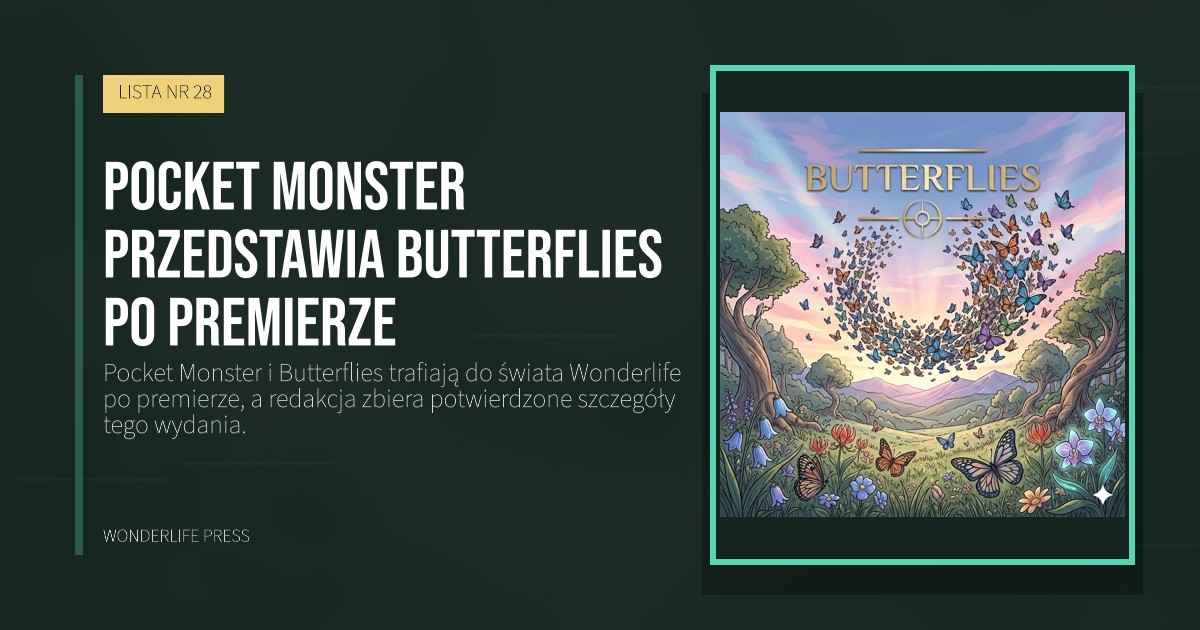 Wonderlife Press: Pocket Monster przedstawia Butterflies po premierze. okładka wydawnictwa. LISTA NR 28.