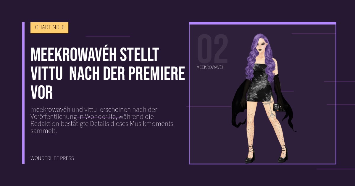 Wonderlife Press: meekrowavéh stellt vittu  nach der Premiere vor. Künstlerporträt. CHART NR. 6.
