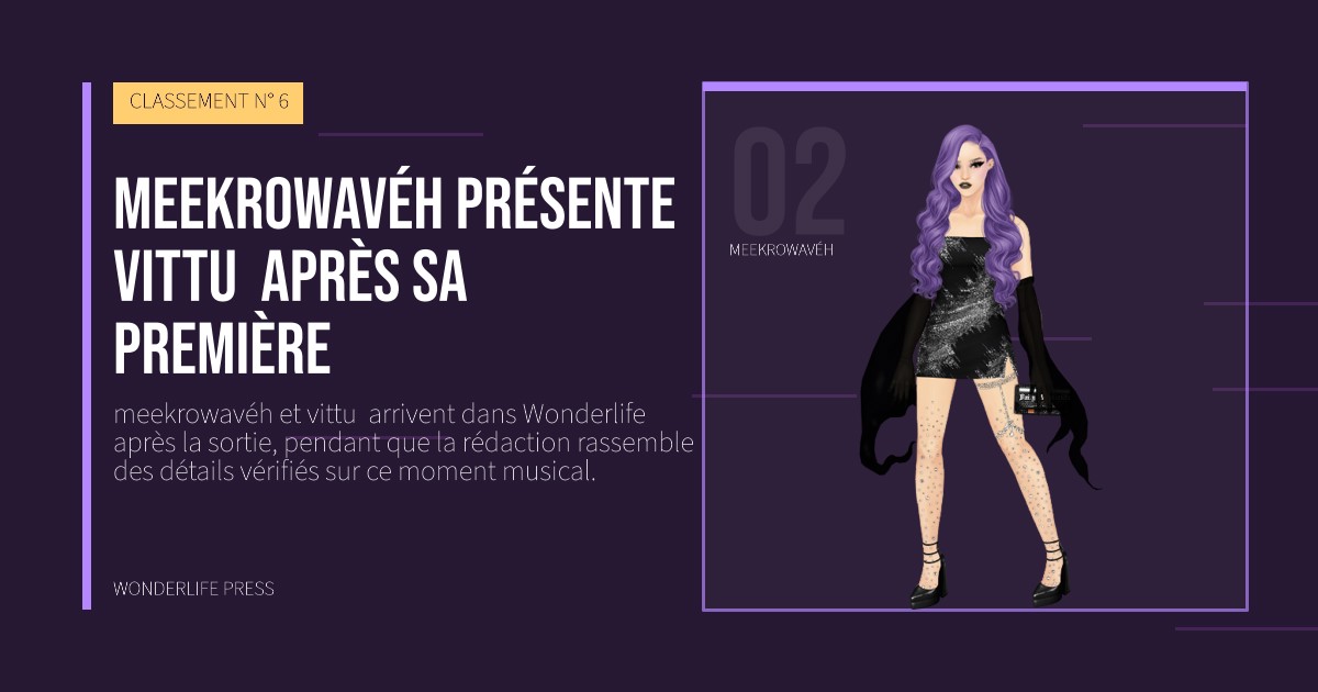 Wonderlife Press: meekrowavéh présente vittu  après sa première. portrait des artistes. CLASSEMENT N° 6.