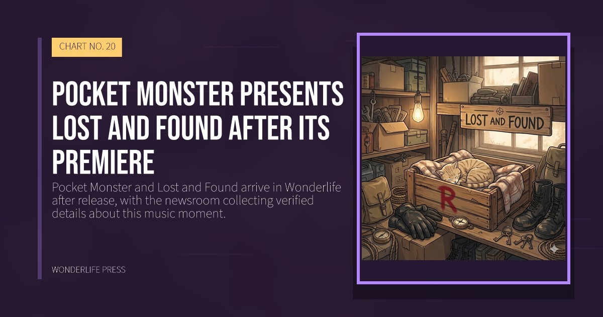 Wonderlife Press: Pocket Monster presents Lost and Found after its premiere. release artwork. CHART NO. 20.
