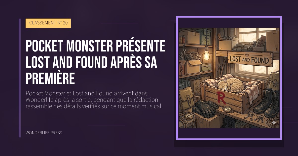 Wonderlife Press: Pocket Monster présente Lost and Found après sa première. pochette de la sortie. CLASSEMENT N° 20.