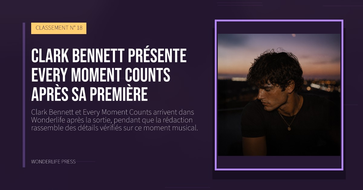 Wonderlife Press: Clark Bennett présente Every Moment Counts après sa première. pochette de la sortie. CLASSEMENT N° 18.