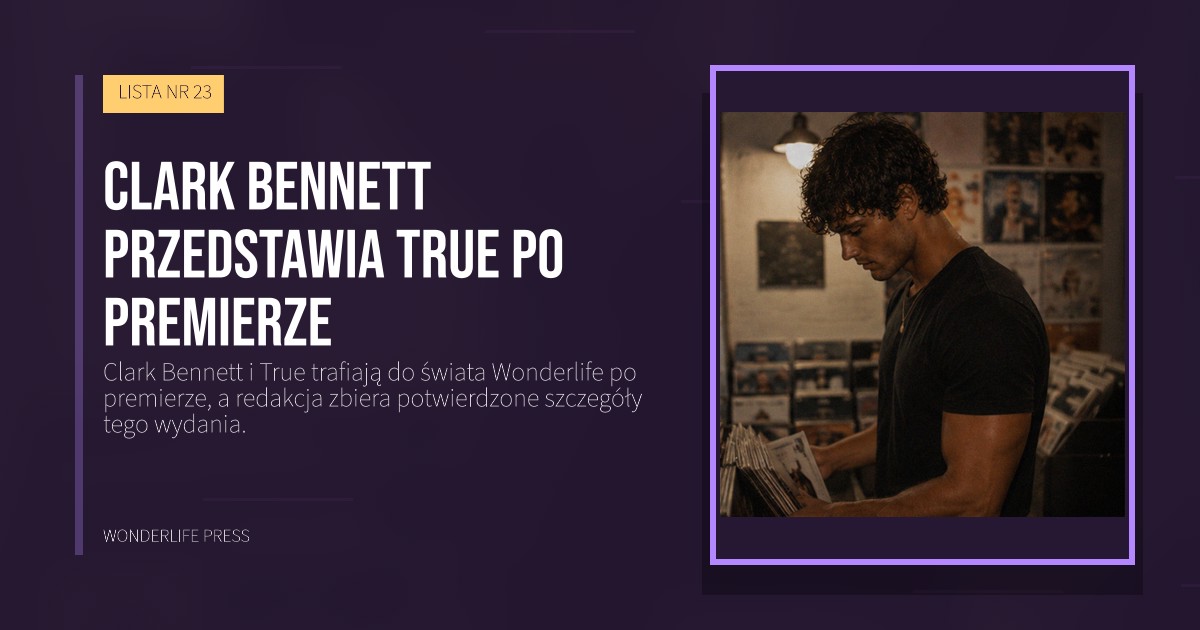 Wonderlife Press: Clark Bennett przedstawia True po premierze. okładka wydawnictwa. LISTA NR 23.