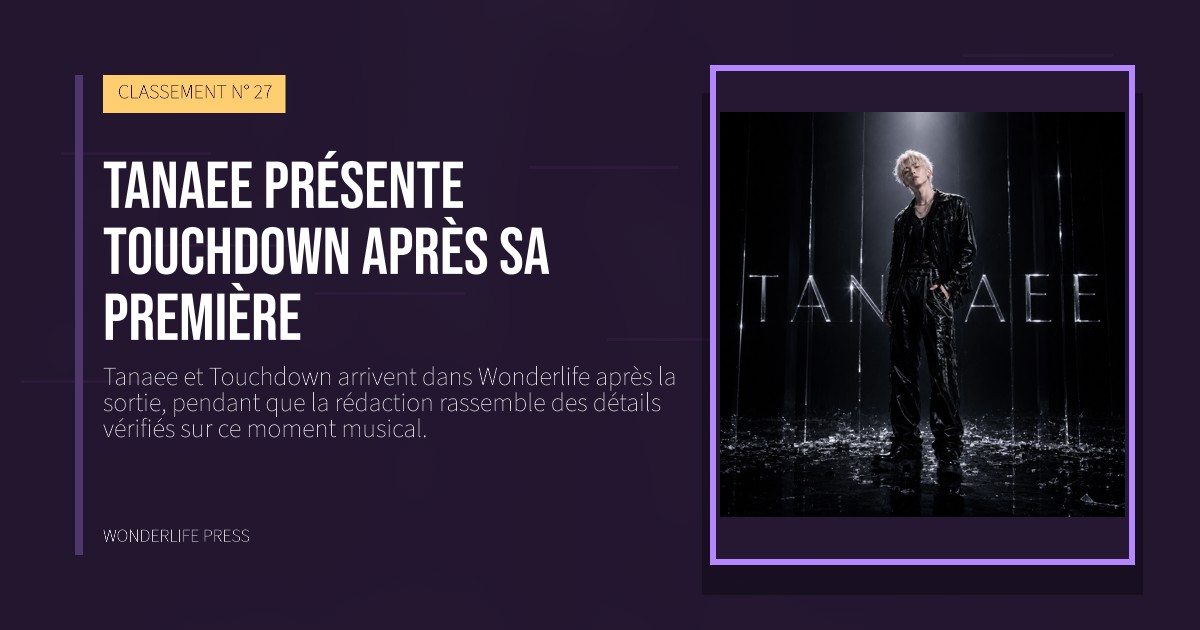 Wonderlife Press: Tanaee présente Touchdown après sa première. pochette de la sortie. CLASSEMENT N° 27.