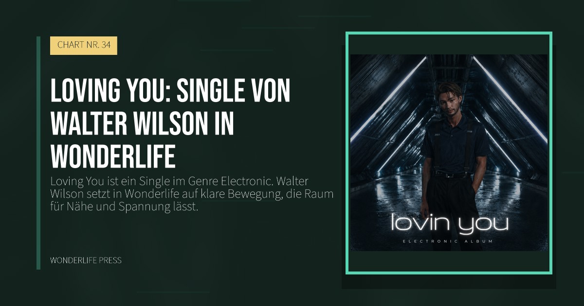 Wonderlife Press: Loving You: Single von Walter Wilson in Wonderlife. Veröffentlichungscover. CHART NR. 34.