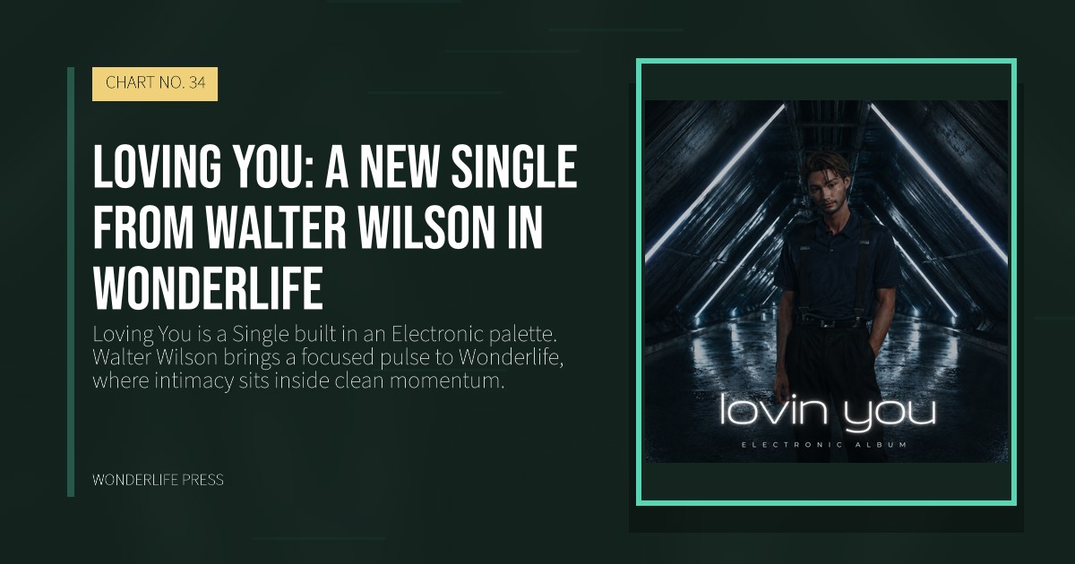 Wonderlife Press: Loving You: a new Single from Walter Wilson in Wonderlife. release artwork. CHART NO. 34.