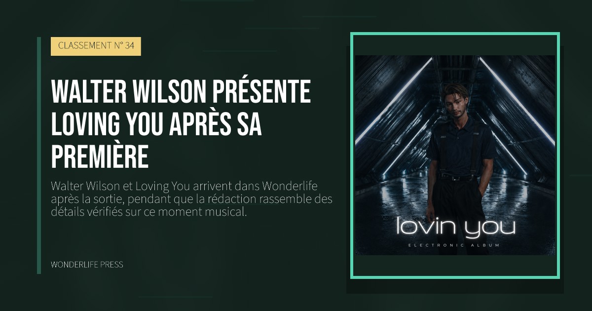 Wonderlife Press: Walter Wilson présente Loving You après sa première. pochette de la sortie. CLASSEMENT N° 34.