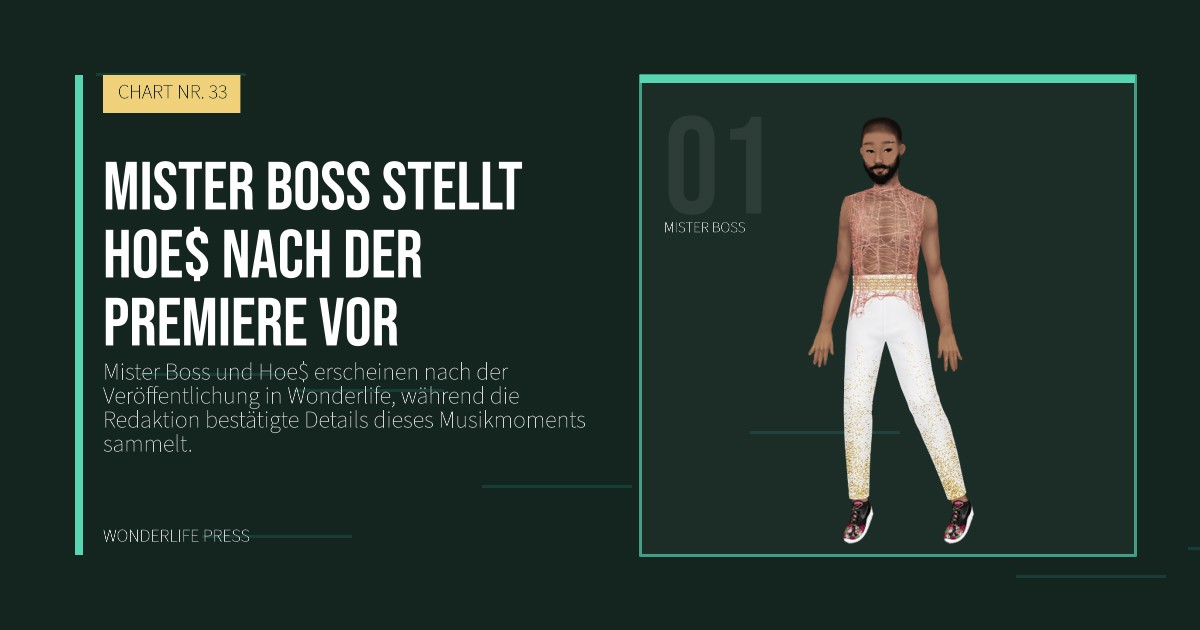 Wonderlife Press: Mister Boss stellt Hoe$ nach der Premiere vor. Künstlerporträt. CHART NR. 33.