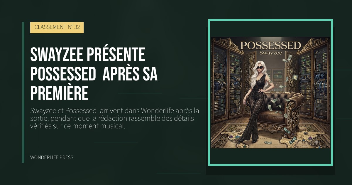 Wonderlife Press: Swayzee présente Possessed  après sa première. pochette de la sortie. CLASSEMENT N° 32.
