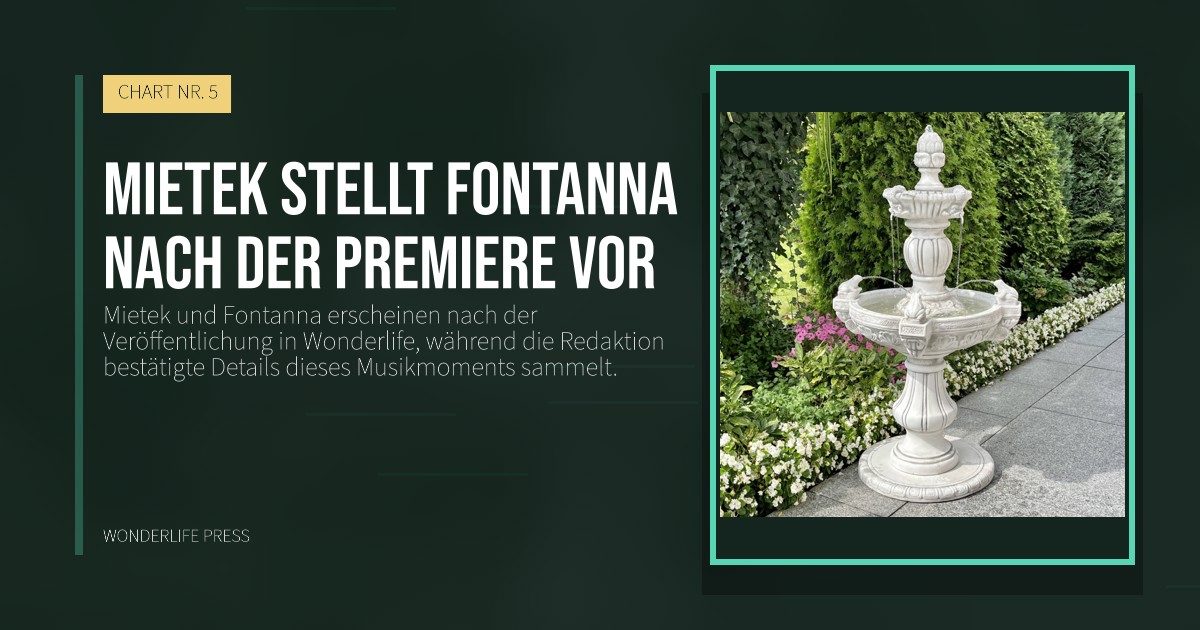 Wonderlife Press: Mietek stellt Fontanna nach der Premiere vor. Veröffentlichungscover. CHART NR. 5.