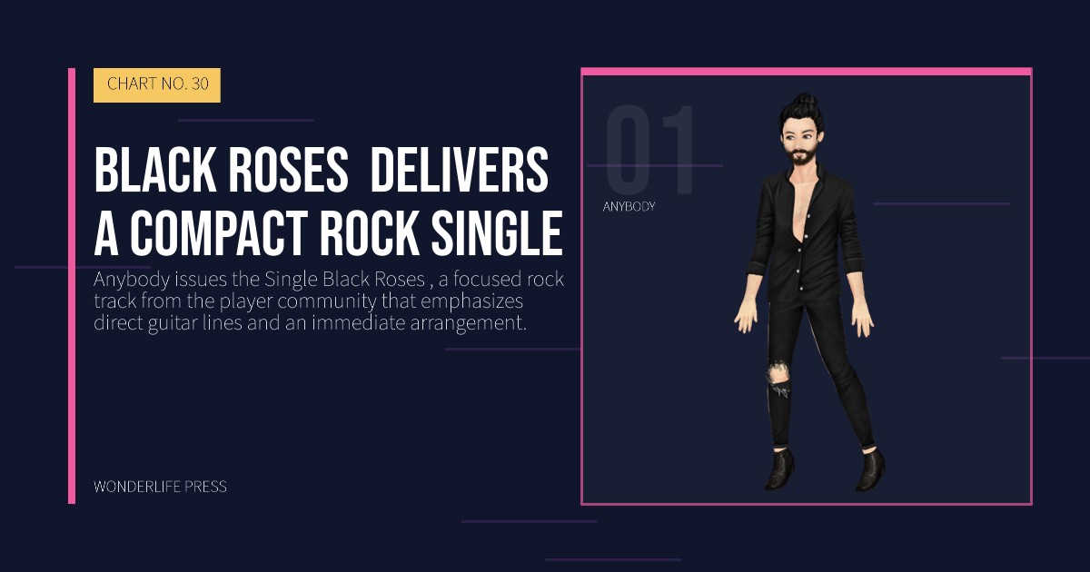 Wonderlife Press: Black Roses  delivers a compact rock single. artist portrait. CHART NO. 30.