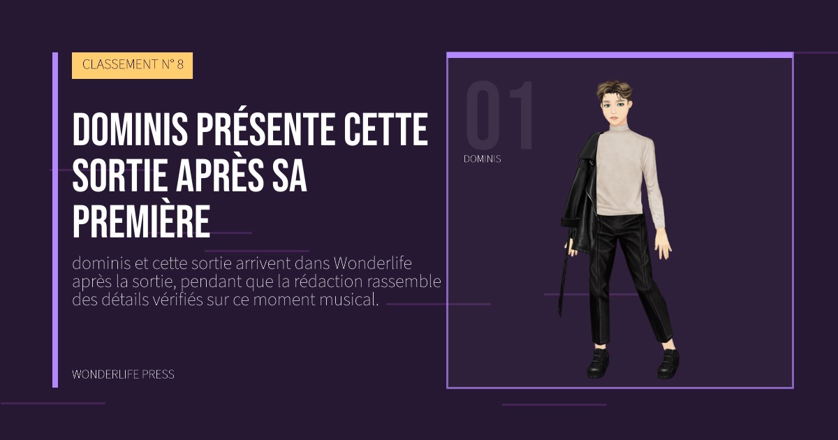 Wonderlife Press: dominis présente cette sortie après sa première. portrait des artistes. CLASSEMENT N° 8.