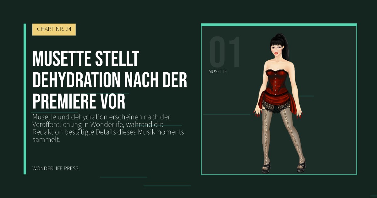 Wonderlife Press: Musette stellt dehydration nach der Premiere vor. Künstlerporträt. CHART NR. 24.